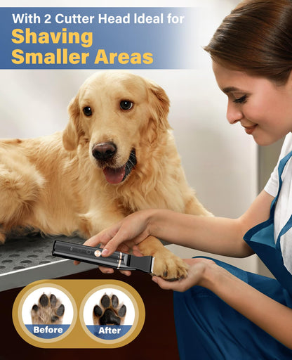 oneisall 3in1 Hundeschermaschine Set für dickes Fell, silber