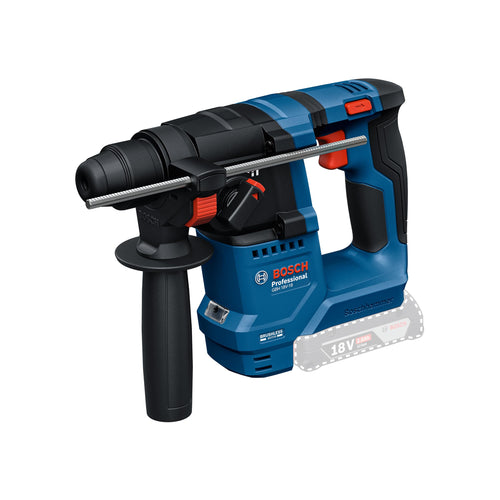 Bosch Professional Akku-Bohrhammer GBH 18V-18 SDS plus mit Zusatzhandgriff und Tiefenanschlag