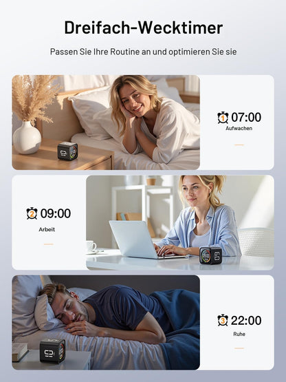 Ticktime TK3 Pomodoro Timer – Würfel-Timer mit Stoppuhr, Schwarz