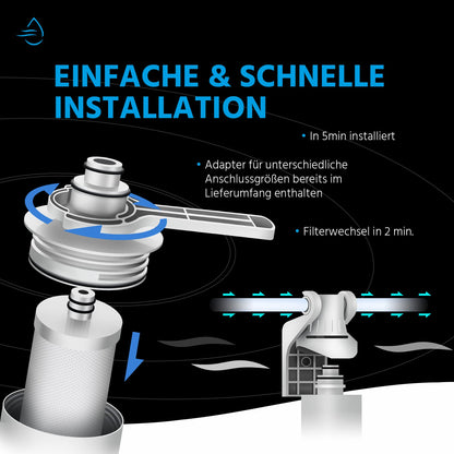 HappyFilter Kalk Wasserfilter – ohne separaten Wasserhahn