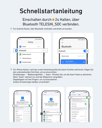 TELESIN Unterwasser Handyhülle wasserdicht mit Bluetooth-Fernauslöser