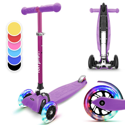 Fun Pro ONE Roller, der Sichere Premium Roller Kinder ab 3 Jahre, LED Räder, faltbar, ab Kleinkind Junge Mädchen, Kinderroller, 3 4 5 6 Jahre