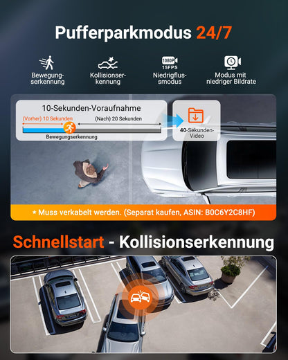 VANTRUE N4S 3-Kanal Auto Dashcam – STARVIS 2, HDR, WiFi, GPS