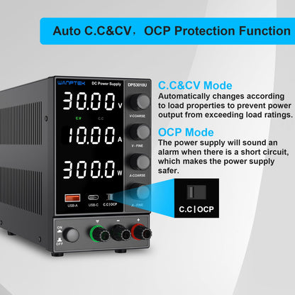 WANPTEK POWER DC Labornetzteil digital regelbar 30V 10A