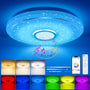 TOPPLEE LED Deckenleuchte dimmbar RGB Sternenhimmel mit Fernbedienung in flacher Bauform