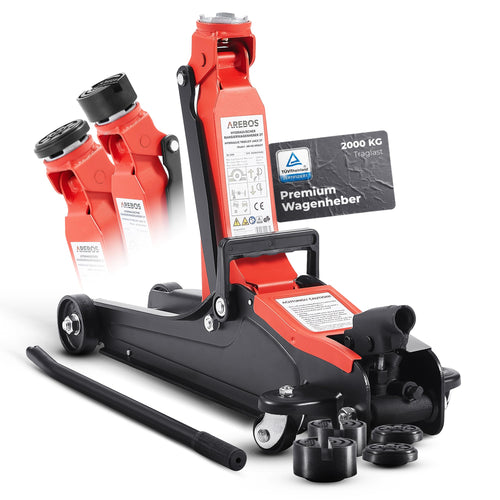 Arebos Hydraulischer Rangierwagenheber Flachheber – 2T PKW