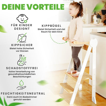 practical living e* Lernturm Montessori - klappbar Bambus