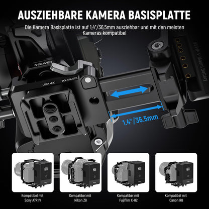 NEEWER PS015 PRO V-Mount Akkuplatte – Arca Typ Schnellwechsel
