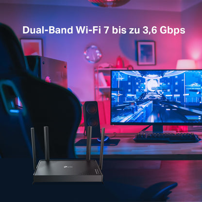 TP-Link Archer BE220 Wi-Fi 7 Router, 3570 Mbps Dual-Band