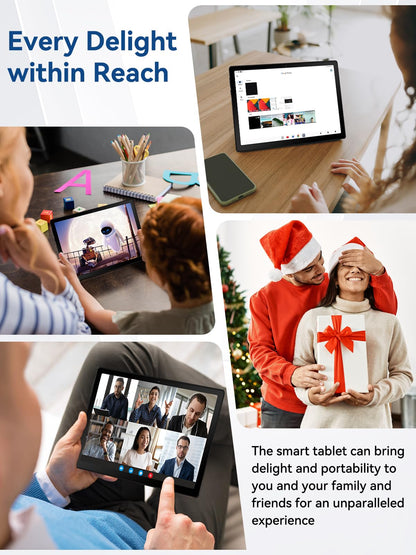Whitedeer Tablet 10 Zoll Android 14 mit Ladedock - Schwarz