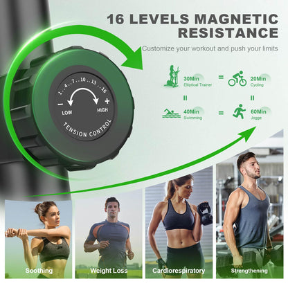 SportFit Crosstrainer Ellipsentrainer - ultraleise Bluetooth 16 Stufen