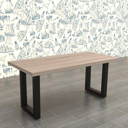 Melko Tischkufen 2er-Set Stahl 90 x 72 cm Tischgestell
