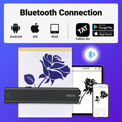 ORGSTA S008 Tattoo Schablonendrucker Bluetooth Thermodrucker