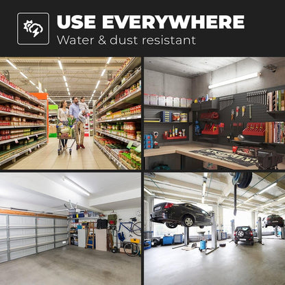 HOFTRONIC LED Feuchtraumleuchte 120cm IP65 - 6er Pack Kaltweiss