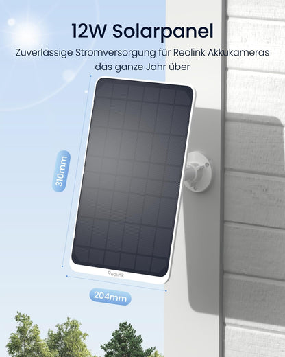 Reolink Solar Panel 3 – 12 W Solarpanel für Akku-Aussenkameras, IP65