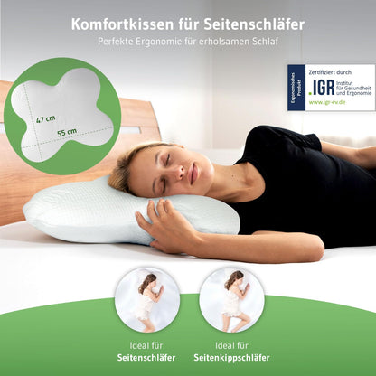 ACAMAR HWS Nackenstützkissen Seitenschläfer – Aloe Vera