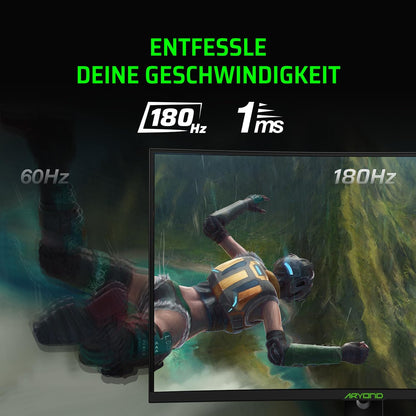 Aryond A32 V2 Curved Gaming Monitor - 32 Zoll QHD 180Hz