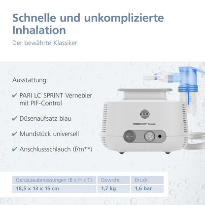 Pari Boy Classic Inhalationsgerät für Kinder & Erwachsene
