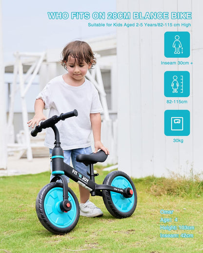 UBRAVOO Fit 'n Joy 4-in-1 Laufrad mit Pedalen und Stützrädern, Blau