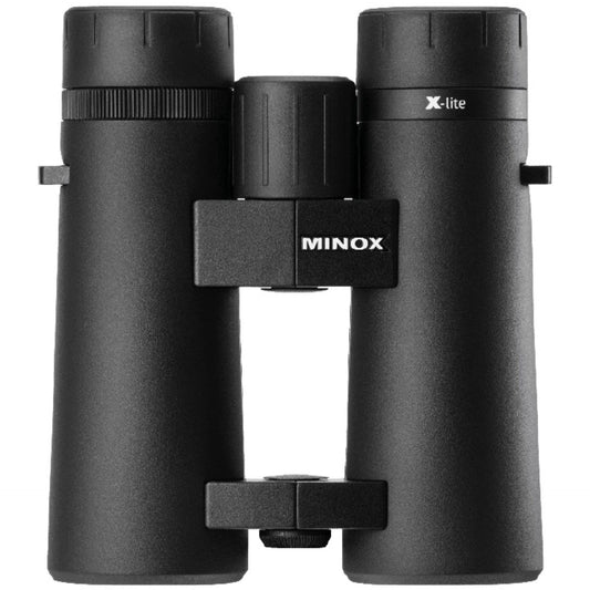 Minox X-lite 10x42 Fernglas – Schwarz mit Modell 80407328. Kompaktes schwarzes Fernglas zur Fernbeobachtung.