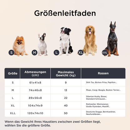 BEDSURE Orthopädisches Hundebett grosse Hunde 104x74 cm dunkelgrau