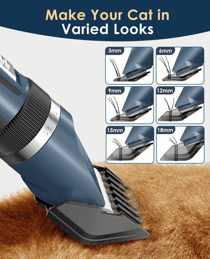 oneisall X2 Haarschneidemaschine für Katzen & Hunde, leise, blau