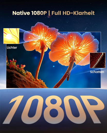 WiMiUS P61 PRO Mini Beamer Full HD 1080P Smart Projektor WLAN 6