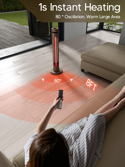 HeatSwiss Infrarot Standheizstrahler Terrassenheizer - 1500W Oszillation