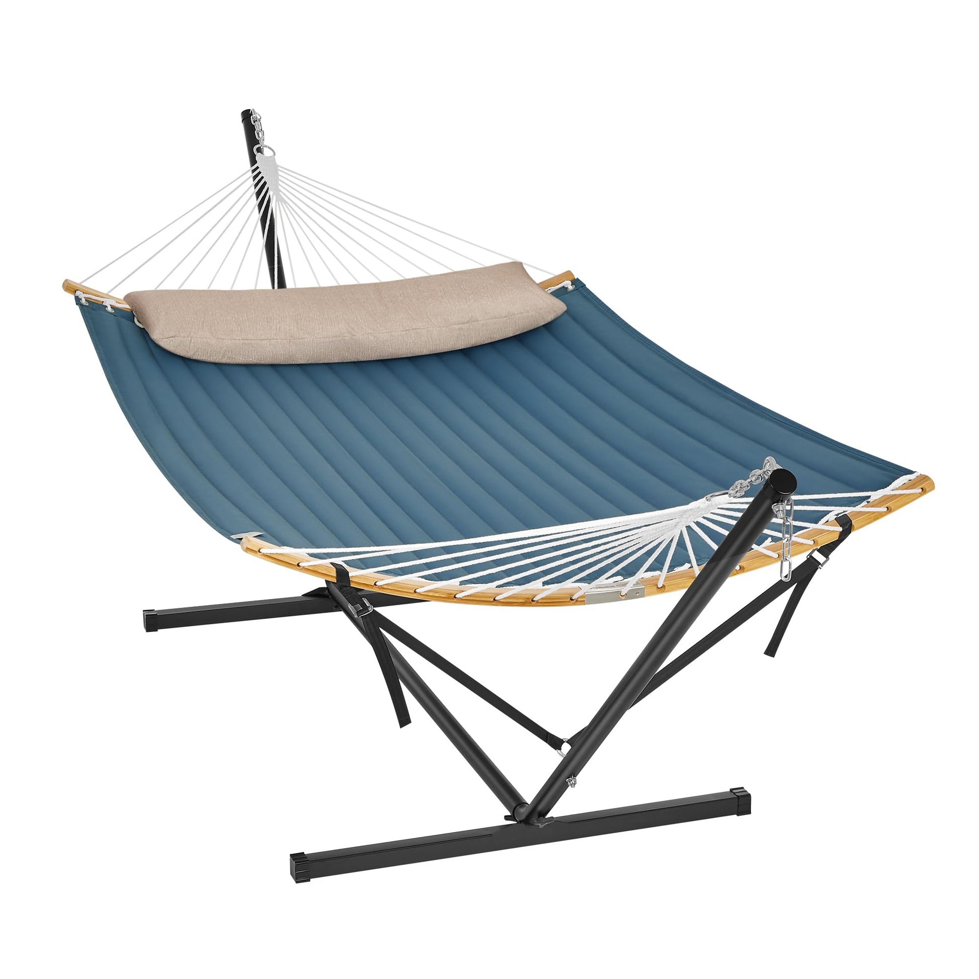 SONGMICS Hängematte mit Gestell GHS002Q01, bis 200 kg, mit Kissen