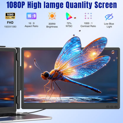 KEFEYA Laptop Bildschirm Erweiterung 14 Zoll FHD 1080P IPS Monitor