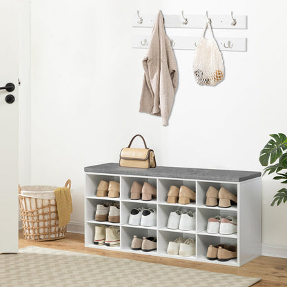 HOOBRO Garderobe Schuhregal Set, Weiss - Modell EWT112HX01