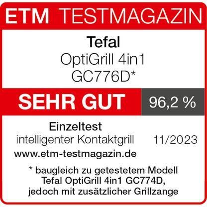 Tefal OptiGrill 4in1 Kontaktgrill mit Backschale - GC776D10