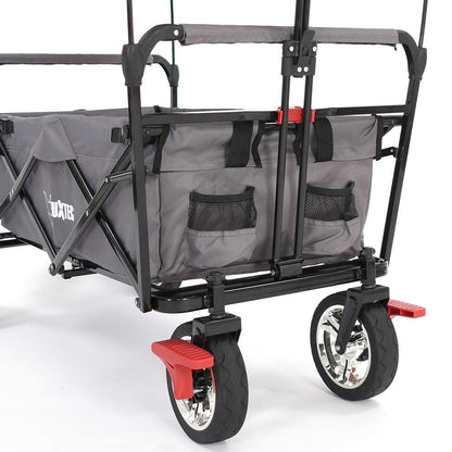 Fuxtec Bollerwagen FX-CT500 faltbar Grau mit Dach