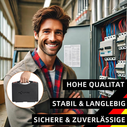 KF CPTEC Crimpzange Wechselbacken Set Ratschenfunktion – 9-teilig