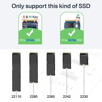 Premium M.2 NVMe SSD Docking Station – Dual Bay Offline Clone 10Gbps