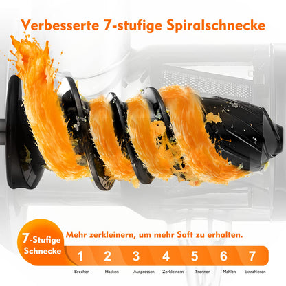 AMZCHEF Entsafter Testsieger Slow Juicer – Kirschenrot