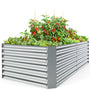 Ohuhu Hochbeet Metall 180x90x60 cm, verzinktes Pflanzenbeet, rechteckig