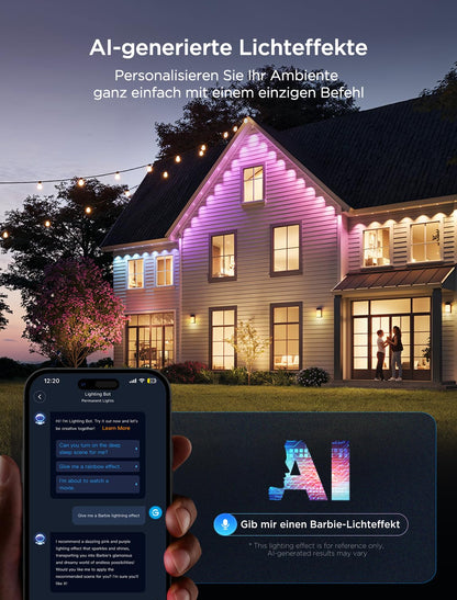 Govee Permanent Outdoor Lights 2 RGBIC Lichterkette - 30m Weiss