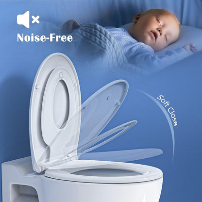 STOREMIC WC Deckel mit Absenkautomatik und Kindersitz, O-Form, weiss