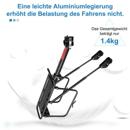 toptrek Gepäckträger Mountainbike Aluminium hinten für 24-29 Zoll