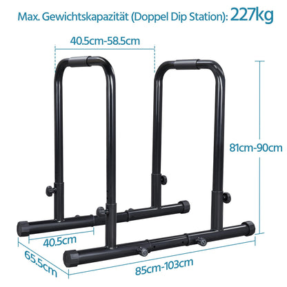 Yaheetech Dip Station Parallettes Calisthenics, höhenverstellbar