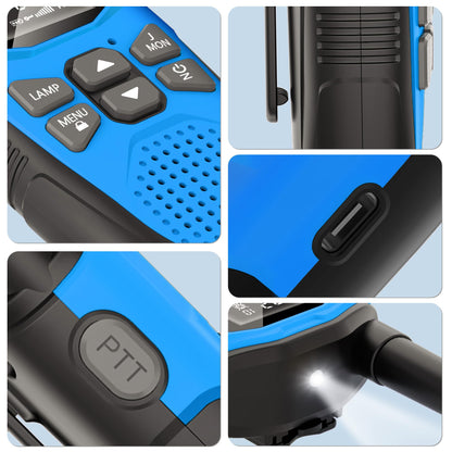 NXGKET Walkie Talkie 4er Set, aufladbar, 5 km Reichweite, VOX