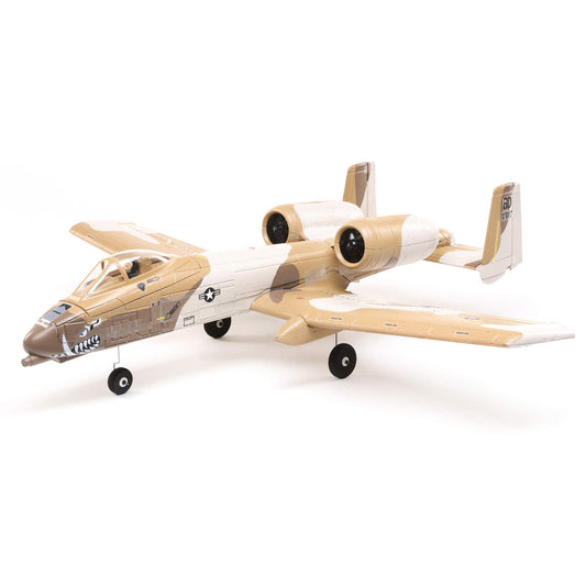 UMX A-10 Thunderbolt II 30mm EDF Jet BNF Basic Modell. Graues RC-Modell mit Doppelmotoren/Doppelleitwerk, für dynamischen Jet-Flug.