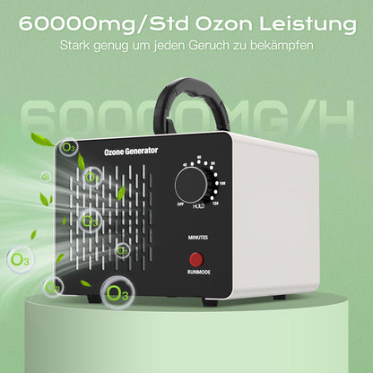 CFEN Ozongenerator hs-02, 60000 mg/h Ozon Luftreiniger bis 320 m²