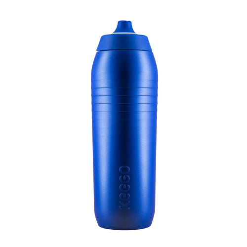 KEEGO Sportflasche aus elastischem Titan, 750 ml, Blau – leichte, quetschbare Trinkflasche