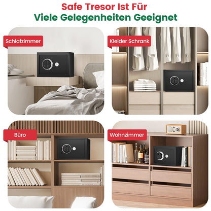 Tiskgg Fingerabdruck Tresor 25L, Möbeltresor mit feuerfester Tasche