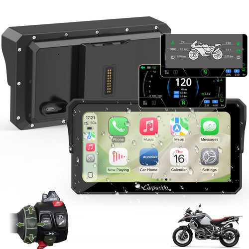 Carpuride W602BS Pro CarPlay Display für BMW Motorrad, 6,25 Zoll
