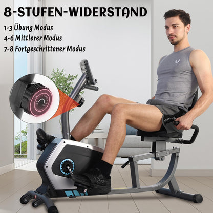 ISE Liegeergometer Heimtrainer – Ergometer mit Magnetbremse