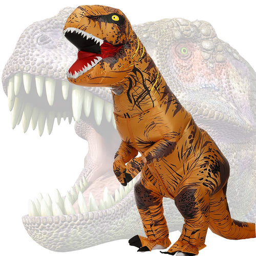 JASHKE Aufblasbares T-Rex Kostüm Dinosaurier Anzug für Erwachsene aus Polyester