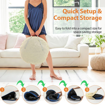 HOMASIS Dampfsauna tragbar Heimsauna Set – Schwarz